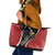 New Zealand Christmas Leather Tote Bag Flora Map with Birds - Polynesian Pride