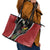 New Zealand Christmas Leather Tote Bag Flora Map with Birds - Polynesian Pride