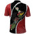 New Zealand Christmas Polo Shirt Flora Map with Birds - Polynesian Pride