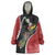 New Zealand Christmas Wearable Blanket Hoodie Flora Map with Birds - Polynesian Pride