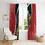 New Zealand Christmas Window Curtain Flora Map with Birds - Polynesian Pride