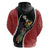 New Zealand Christmas Zip Hoodie Flora Map with Birds - Polynesian Pride