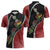 New Zealand Christmas Zipper Polo Shirt Flora Map with Birds - Polynesian Pride