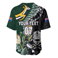 Custom South Africa Mix New Zealand Rugby 2023 Baseball Jersey World Cup Greatest Rivalry LT7 - Polynesian Pride