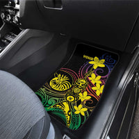 New Caledonia Kanaky Personalized Car Mats Fleche Faitiere - Plumeria