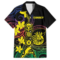 New Caledonia Kanaky Personalized Family Matching Tank Maxi Dress and Hawaiian Shirt Fleche Faitiere - Plumeria