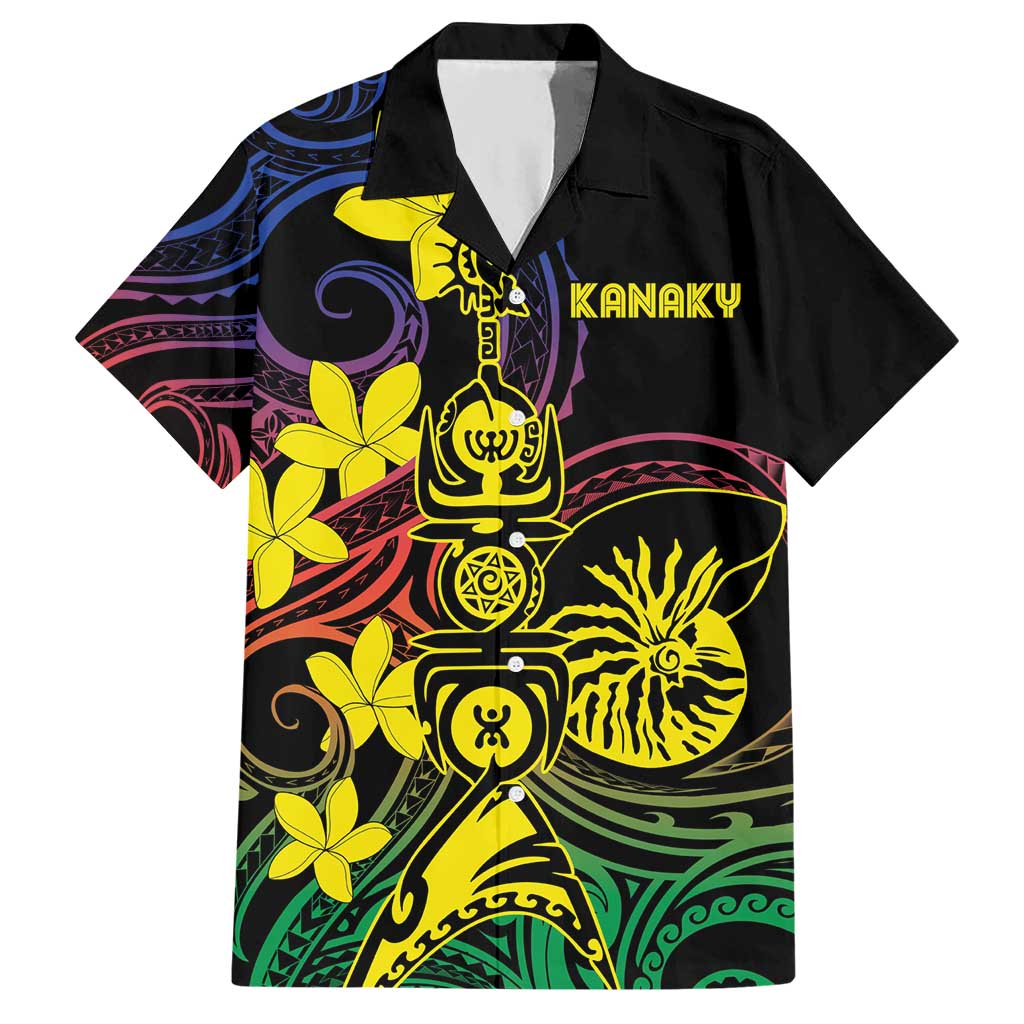New Caledonia Kanaky Personalized Hawaiian Shirt Fleche Faitiere - Plumeria LT7 Colorful - Polynesian Pride