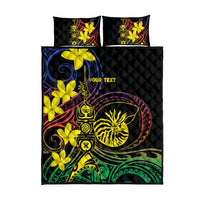 New Caledonia Kanaky Personalized Quilt Bed Set Fleche Faitiere - Plumeria