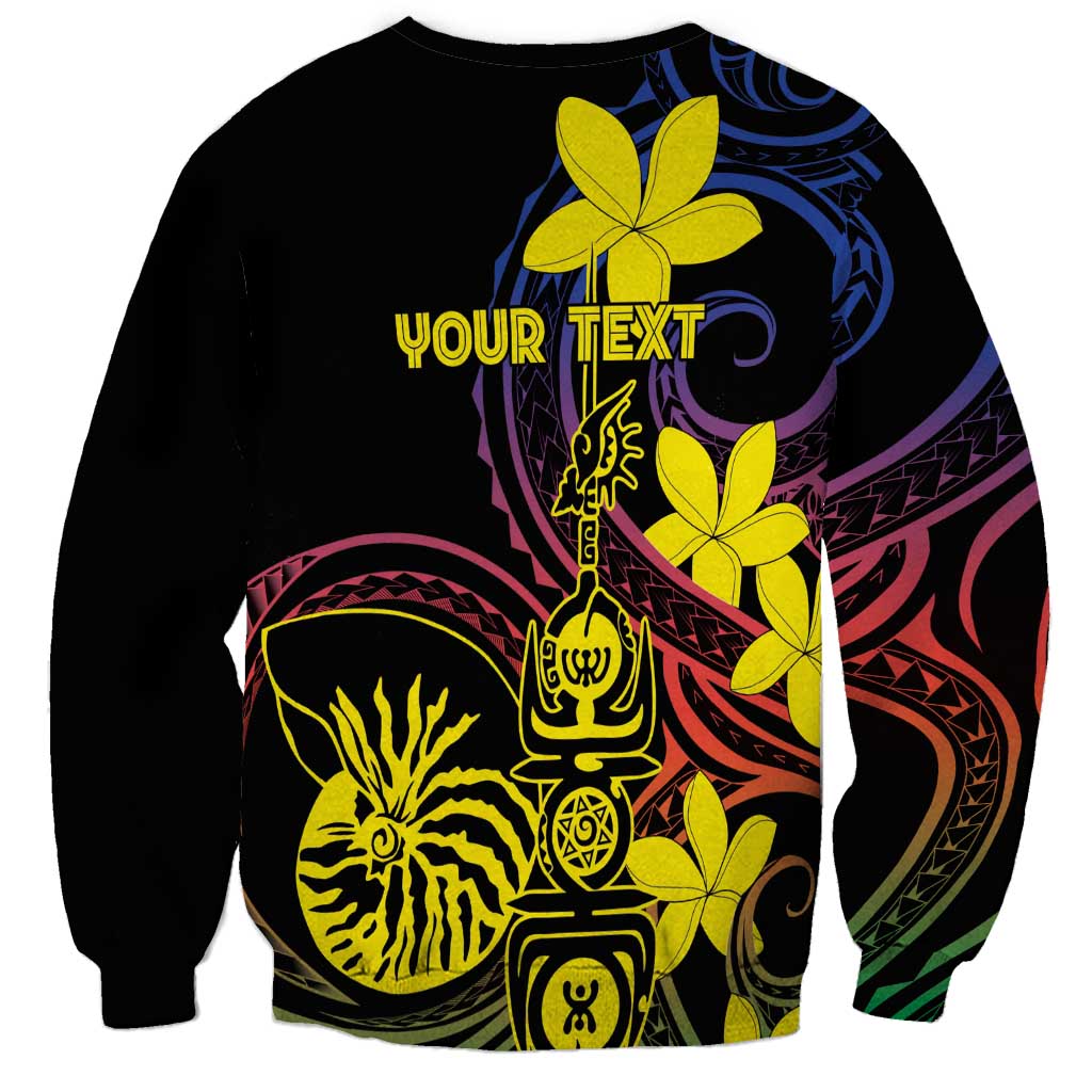 New Caledonia Kanaky Personalized Sweatshirt Fleche Faitiere - Plumeria