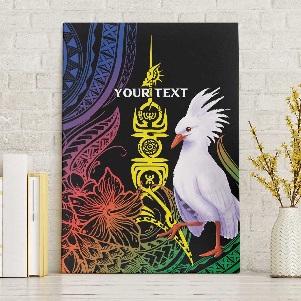 New Caledonia Kanaky Personalized Canvas Wall Art Fleche Faitiere Mix Kagu LT7 Without Frame Colorful - Polynesian Pride