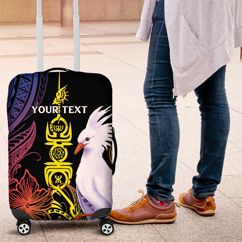 New Caledonia Kanaky Personalized Luggage Cover Fleche Faitiere Mix Kagu LT7 Colorful - Polynesian Pride