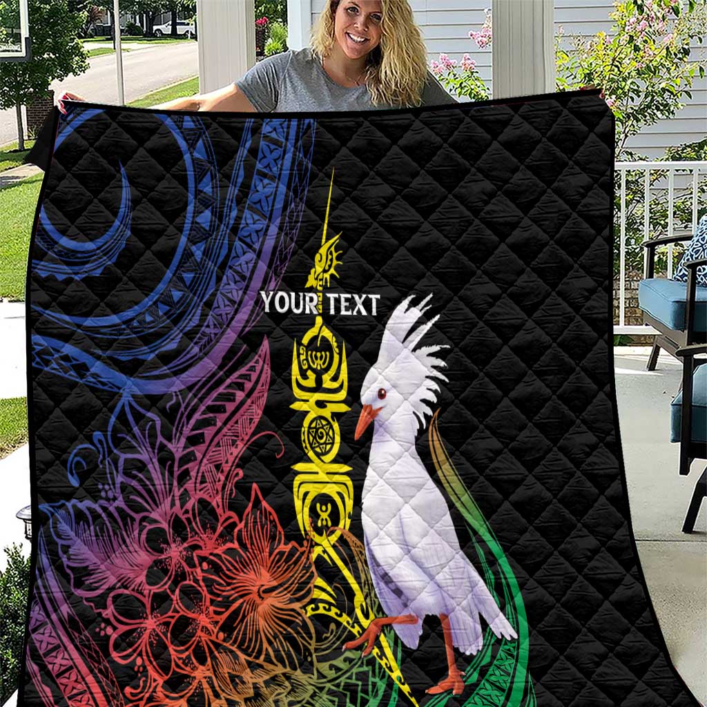 New Caledonia Kanaky Personalized Quilt Fleche Faitiere Mix Kagu LT7 Colorful - Polynesian Pride