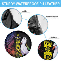 New Caledonia Kanaky Personalized Spare Tire Cover Fleche Faitiere Mix Kagu