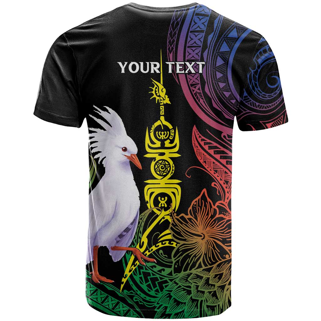New Caledonia Kanaky Personalized T Shirt Fleche Faitiere Mix Kagu