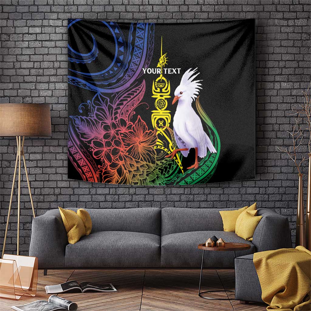 New Caledonia Kanaky Personalized Tapestry Fleche Faitiere Mix Kagu LT7 Colorful - Polynesian Pride