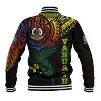 Personalised Vanuatu Baseball Jacket Turtle Chest Tattoo Flag Color - Tafea LT7 - Polynesian Pride