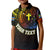 Personalised Vanuatu Kid Polo Shirt Turtle Chest Tattoo Flag Color - Tafea LT7 Kid Black - Polynesian Pride