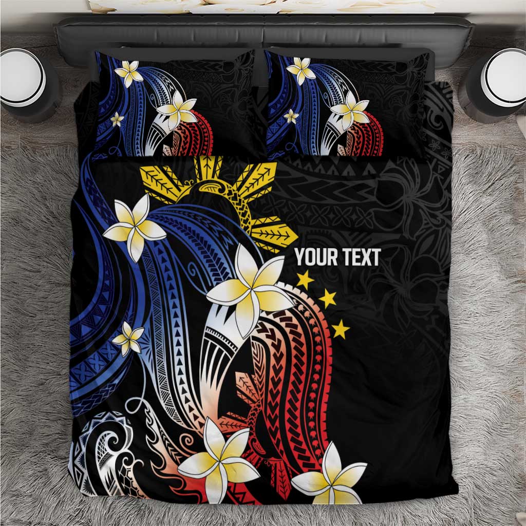 Personalized Philippines Tribal Bedding Set Tropical Waves - Plumeria