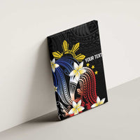 Personalized Philippines Tribal Canvas Wall Art Tropical Waves - Plumeria LT7 - Polynesian Pride