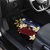 Personalized Philippines Tribal Car Mats Tropical Waves - Plumeria