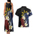 Personalized Philippines Tribal Couples Matching Tank Maxi Dress and Hawaiian Shirt Tropical Waves - Plumeria