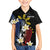 Personalized Philippines Tribal Family Matching Off Shoulder Short Dress and Hawaiian Shirt Tropical Waves - Plumeria