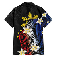 Personalized Philippines Tribal Hawaiian Shirt Tropical Waves - Plumeria LT7 - Polynesian Pride