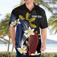Personalized Philippines Tribal Hawaiian Shirt Tropical Waves - Plumeria LT7 - Polynesian Pride