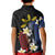 Personalized Philippines Tribal Kid Polo Shirt Tropical Waves - Plumeria