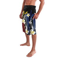 Personalized Philippines Tribal Lavalava Tropical Waves - Plumeria