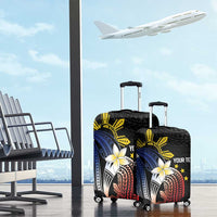 Personalized Philippines Tribal Luggage Cover Tropical Waves - Plumeria LT7 - Polynesian Pride