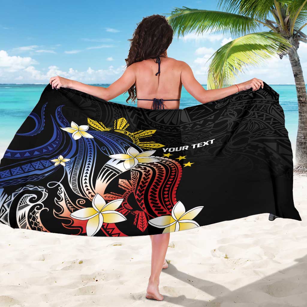 Personalized Philippines Tribal Sarong Tropical Waves - Plumeria