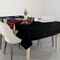 Personalized Philippines Tribal Tablecloth Tropical Waves - Plumeria
