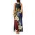 Personalized Philippines Tribal Tank Maxi Dress Tropical Waves - Plumeria