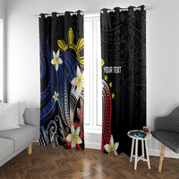 Personalized Philippines Tribal Window Curtain Tropical Waves - Plumeria