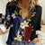 Personalized Philippines Tribal Women Casual Shirt Tropical Waves - Plumeria