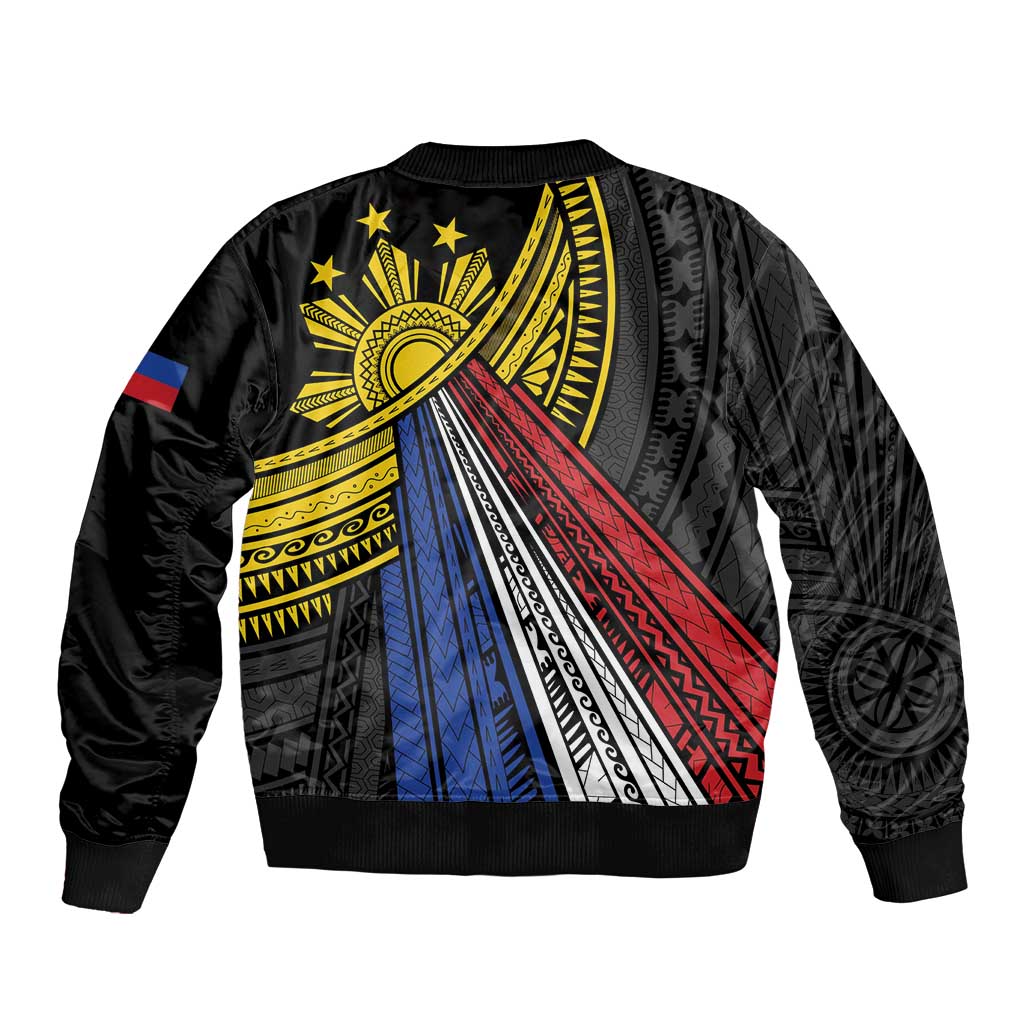 Philippines Sun Bomber Jacket Pasifika Tribal Style LT7 - Polynesian Pride