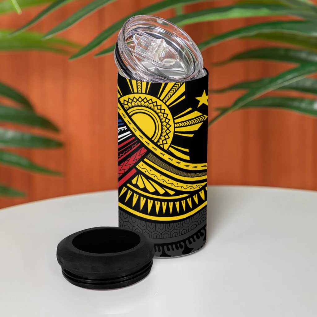 Philippines Sun 4 in 1 Can Cooler Tumbler Pasifika Tribal Style LT7 - Polynesian Pride