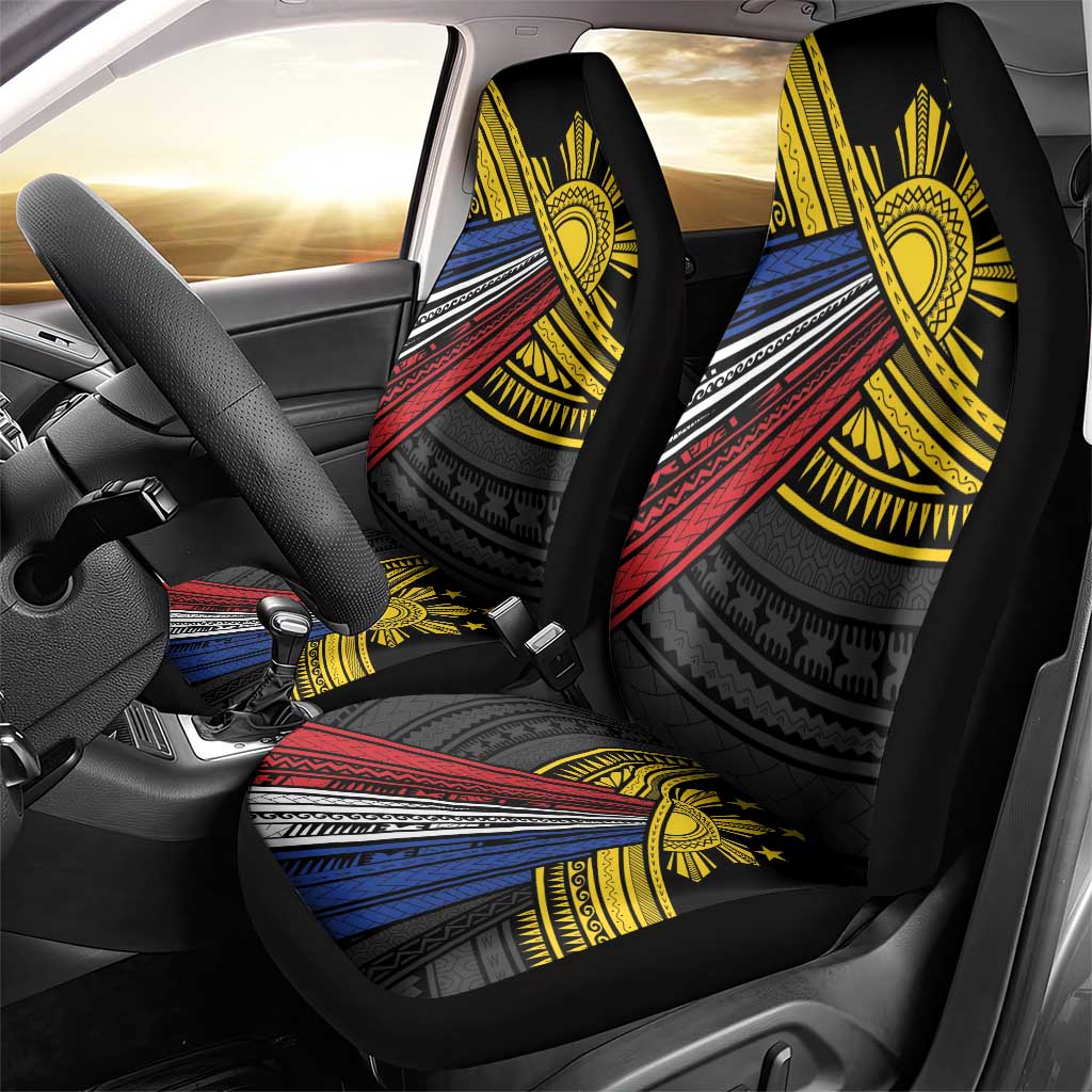 Philippines Sun Car Seat Cover Pasifika Tribal Style