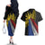 Philippines Sun Couples Matching Off The Shoulder Long Sleeve Dress and Hawaiian Shirt Pasifika Tribal Style