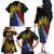 Philippines Sun Family Matching Off The Shoulder Long Sleeve Dress and Hawaiian Shirt Pasifika Tribal Style