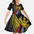 Philippines Sun Family Matching Off Shoulder Maxi Dress and Hawaiian Shirt Pasifika Tribal Style