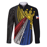 Philippines Sun Family Matching Off Shoulder Maxi Dress and Hawaiian Shirt Pasifika Tribal Style