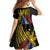 Philippines Sun Family Matching Puletasi and Hawaiian Shirt Pasifika Tribal Style