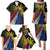 Philippines Sun Family Matching Puletasi and Hawaiian Shirt Pasifika Tribal Style