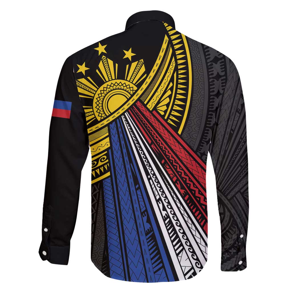 Philippines Sun Family Matching Puletasi and Hawaiian Shirt Pasifika Tribal Style