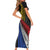 Philippines Sun Family Matching Short Sleeve Bodycon Dress and Hawaiian Shirt Pasifika Tribal Style