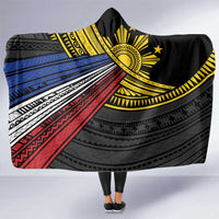 Philippines Sun Hooded Blanket Pasifika Tribal Style LT7 One Size Black - Polynesian Pride