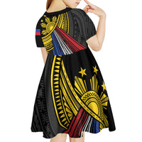 Philippines Sun Kid Short Sleeve Dress Pasifika Tribal Style