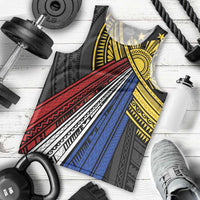 Philippines Sun Men Tank Top Pasifika Tribal Style